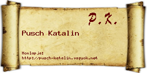 Pusch Katalin névjegykártya